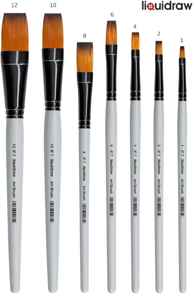 Liquidraw Paint Brushes Set Art Brushes For Acrylic Oil & Watercolour Painting Palette Professional Artist Quality