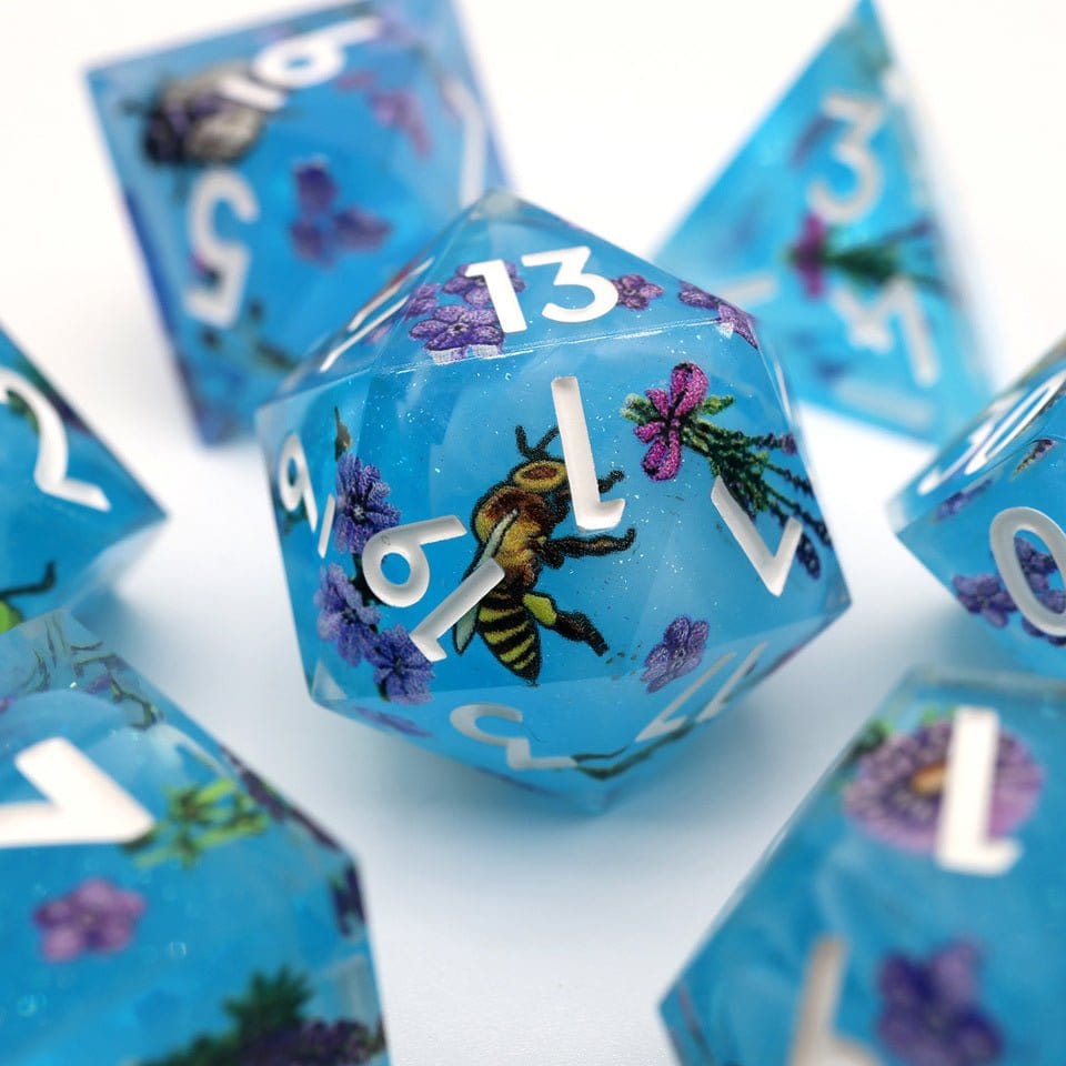 Tabletop Dominion DICE Little Familiars | Art Core Dice| 7 Piece Set