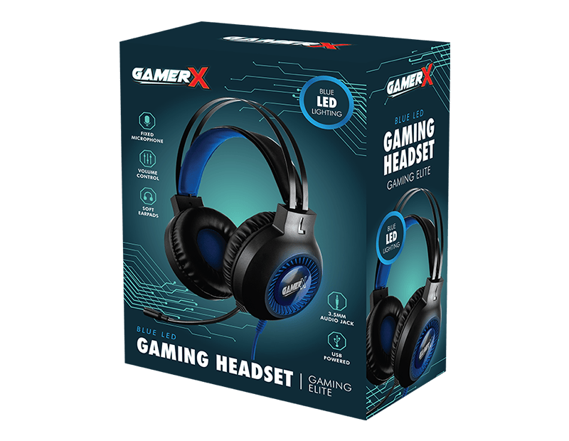 LMT-UK headset Green LED Gaming Headset - 5056283862137