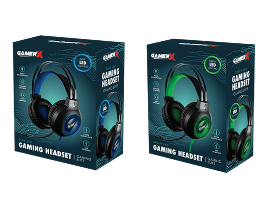 LMT-UK headset Green LED Gaming Headset - 5056283862137