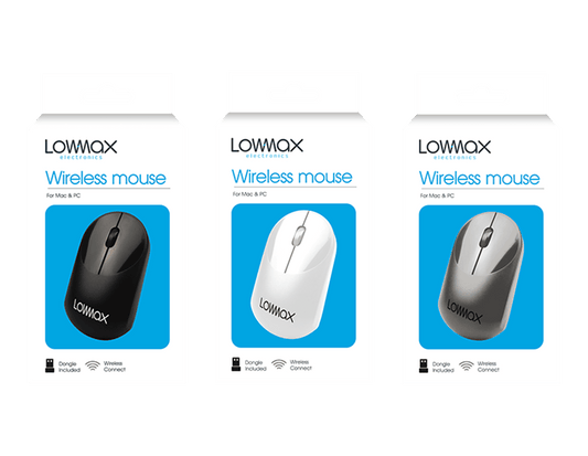 LMT-UK Mice Black Wireless Computer Mouse - 5056283865312