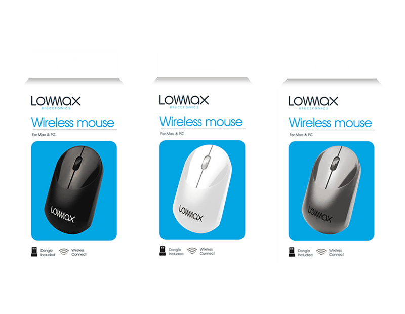 LMT-UK Mice Black Wireless Computer Mouse - 5056283865312