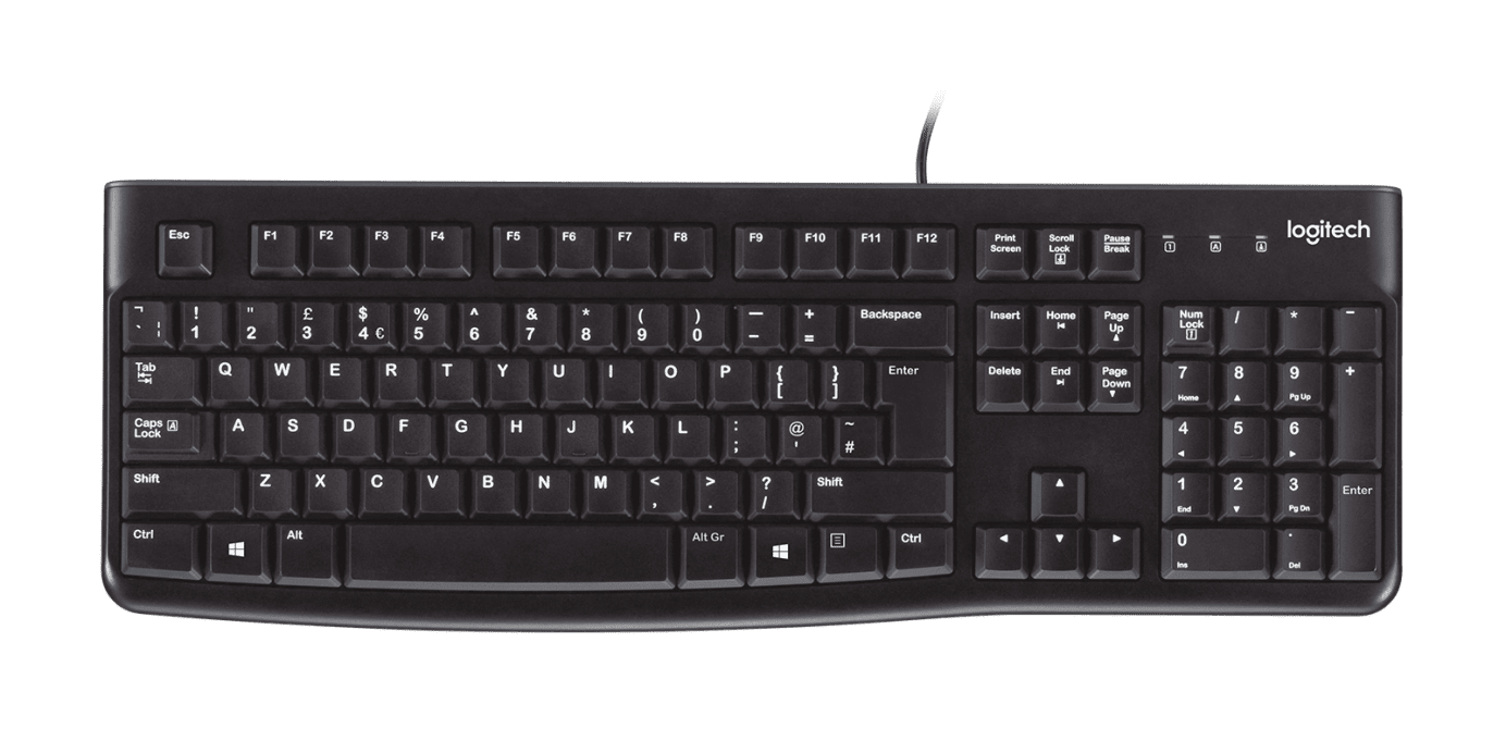Logitech K120 USB Low Profile Wired Keyboard 5099206021433