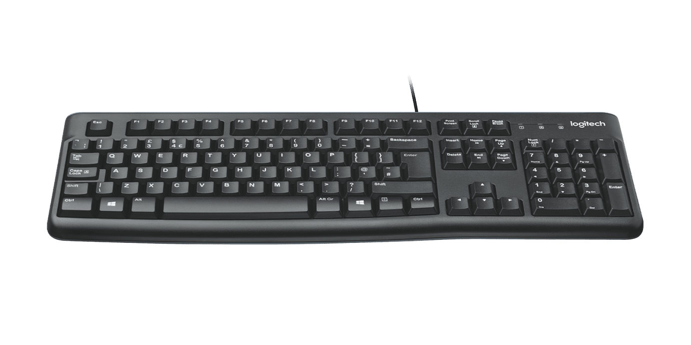 Logitech K120 USB Low Profile Wired Keyboard 5099206021433