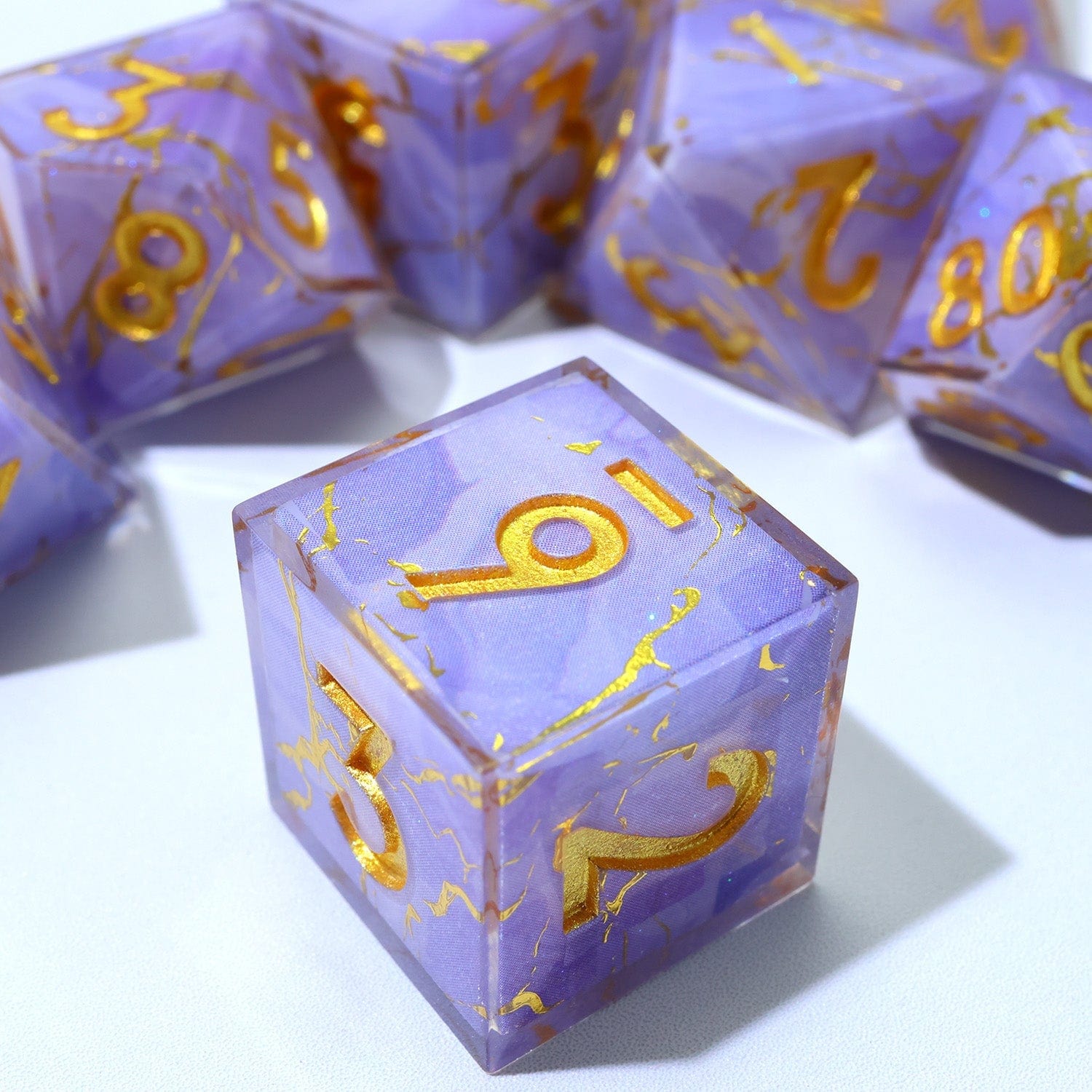 Tabletop Dominion DICE Lunari Whisper | Art Core Dice | 7 Piece Set