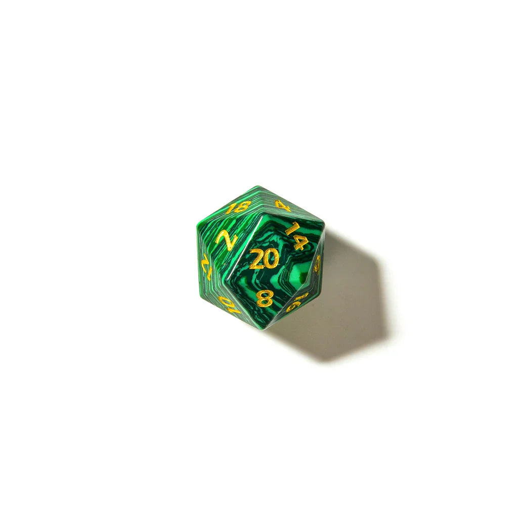 Malachite | Natural Gemstone | 7 Piece Set - DICE