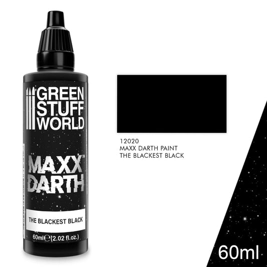 Acrylic Paints 60ml Green Stuff World: MAXX DARTH Blackest Black Paint 8435646515205