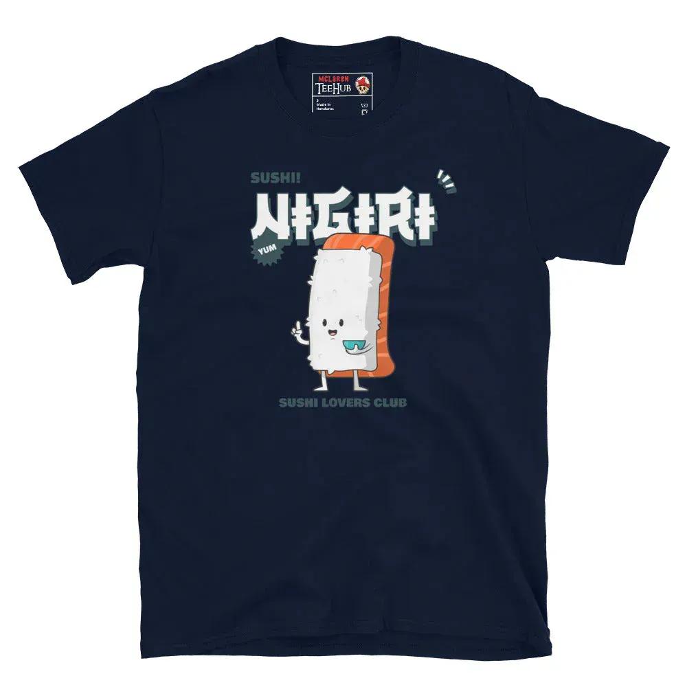 McLaren Tee Hub T-shirt Navy / S Nigiri Sushi Lovers Club T-Shirt – Funny Japanese Food Tee