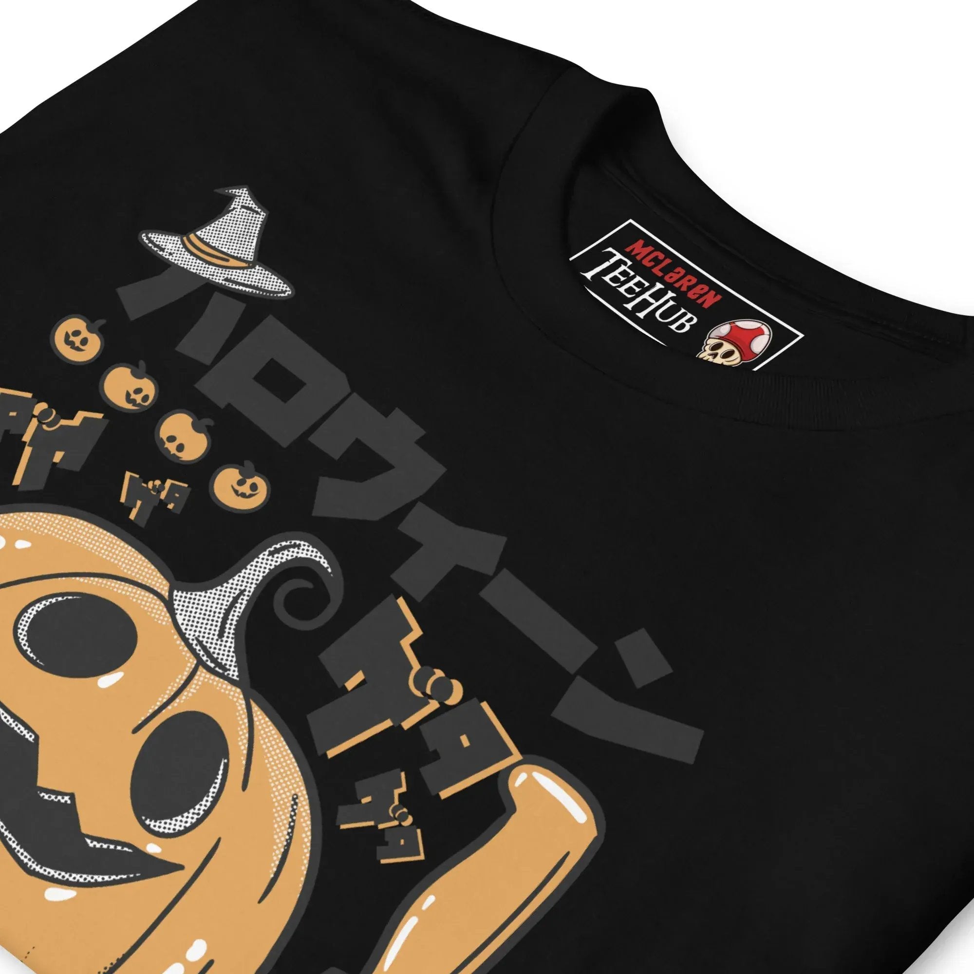 McLaren Tee Hub T-Shirt Night of Samhain Pumpkin T-Shirt, Japanese Horror Style, McLaren TeeHub Exclusive