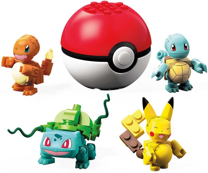 Building Blocks MEGA CONSTRUX POKEBALL 5 PACK - KANTO PARTNERS 887961731699