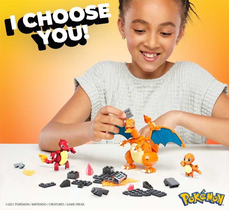 Purple Anime MEGA CONSTRUX POKEMON CHARMANDER EVOLUTION SET