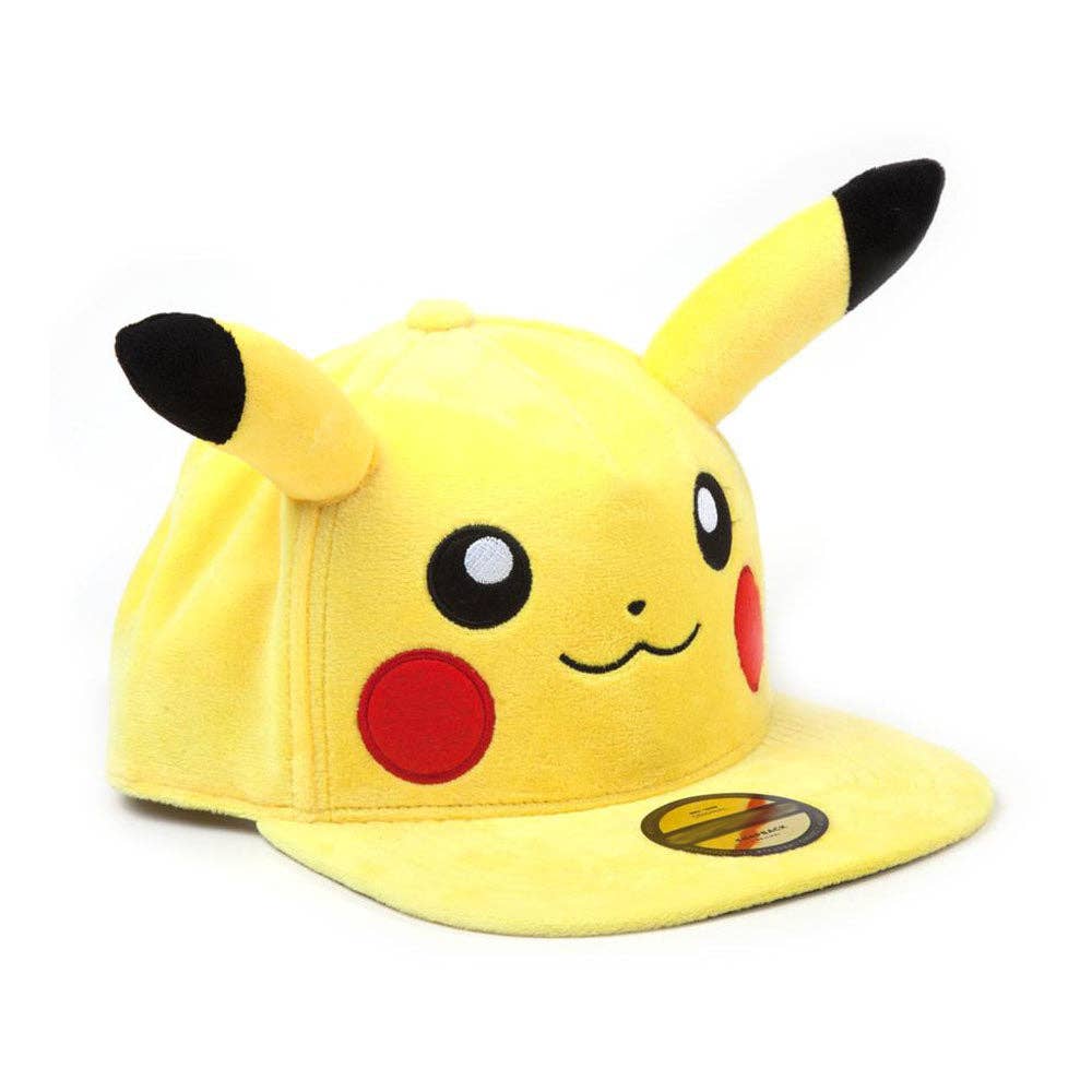 Meroncourt Europe Ltd Hat POKEMON Pikachu Plush with Ears Snapback Baseball Cap (SB276