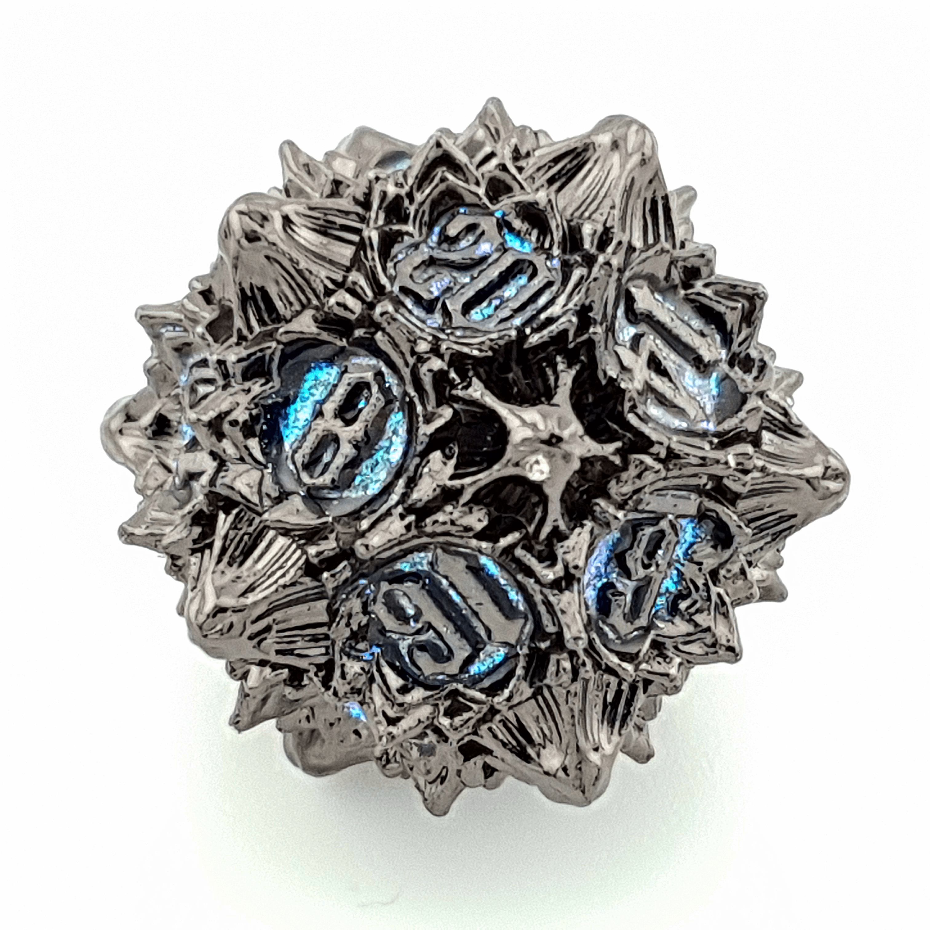 Tabletop Dominion DICE Midnight Lotus | Solid Metal Dice | 7 Piece Set