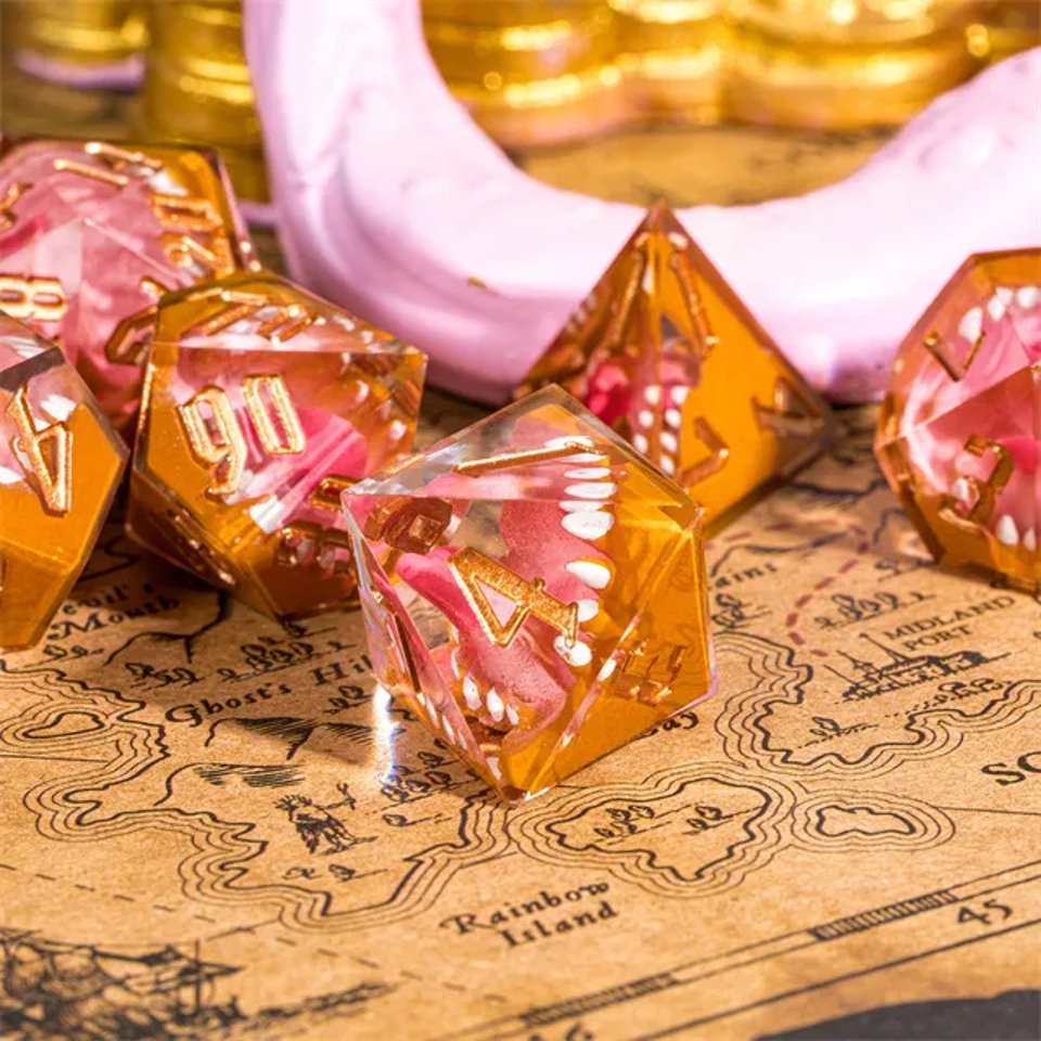 Mimic’s Clutch | Sharp Edge Dice | 7 Piece Set - DICE