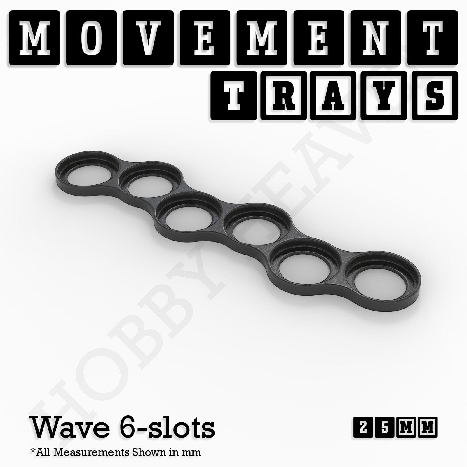 Movement Tray 25mm Movement Trays for Tabletop Games | Waargaming | Full Range