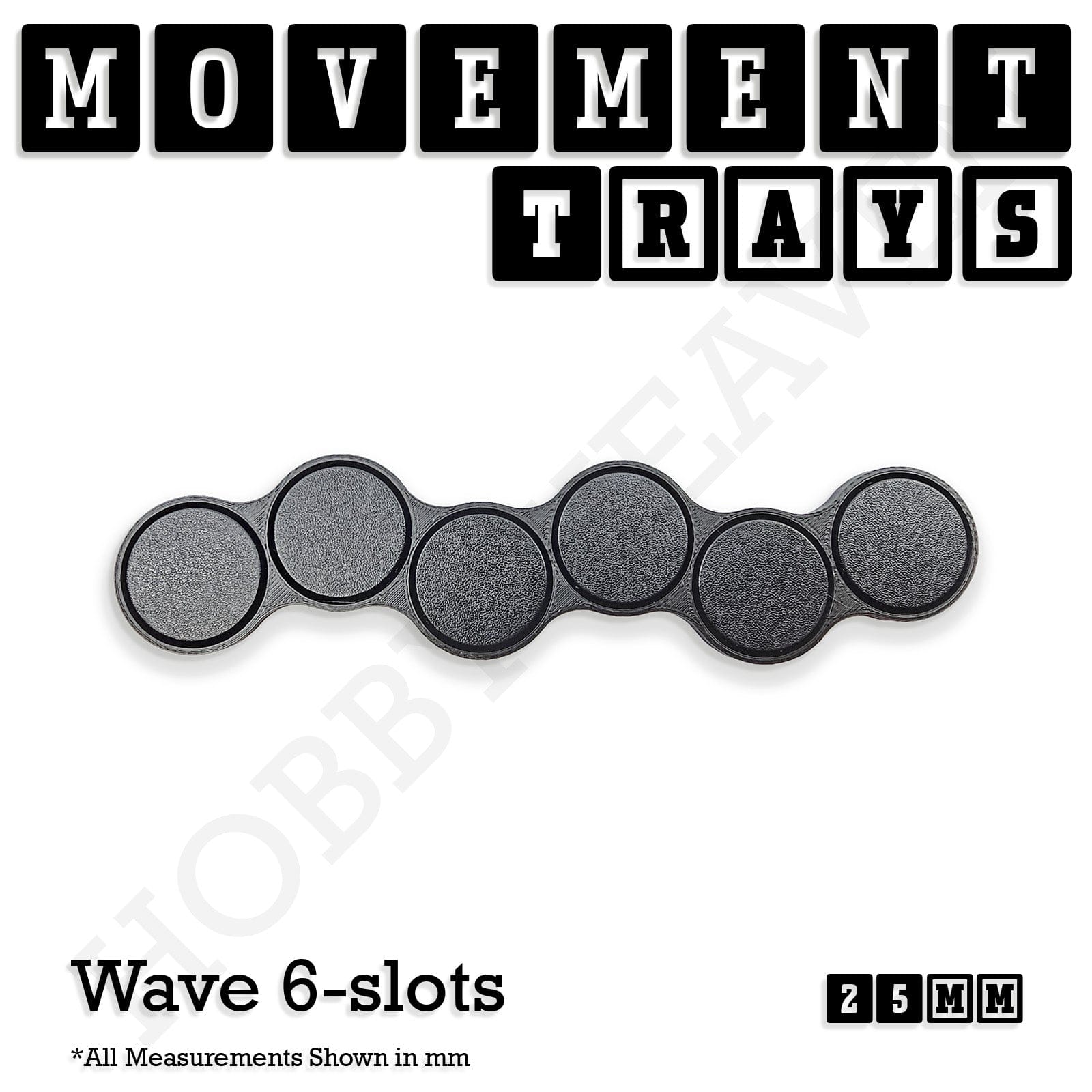 Movement Tray 25mm Movement Trays for Tabletop Games | Waargaming | Full Range