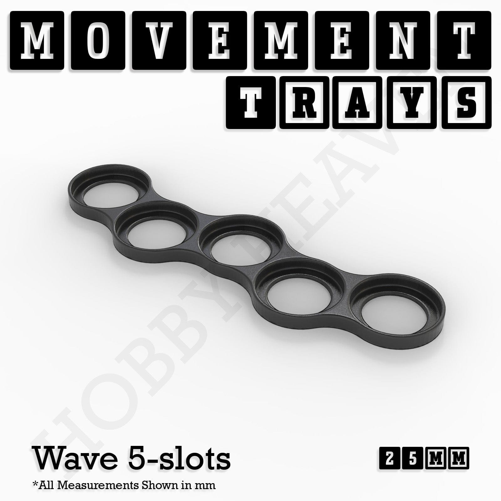 Movement Tray 25mm Movement Trays for Tabletop Games | Waargaming | Full Range