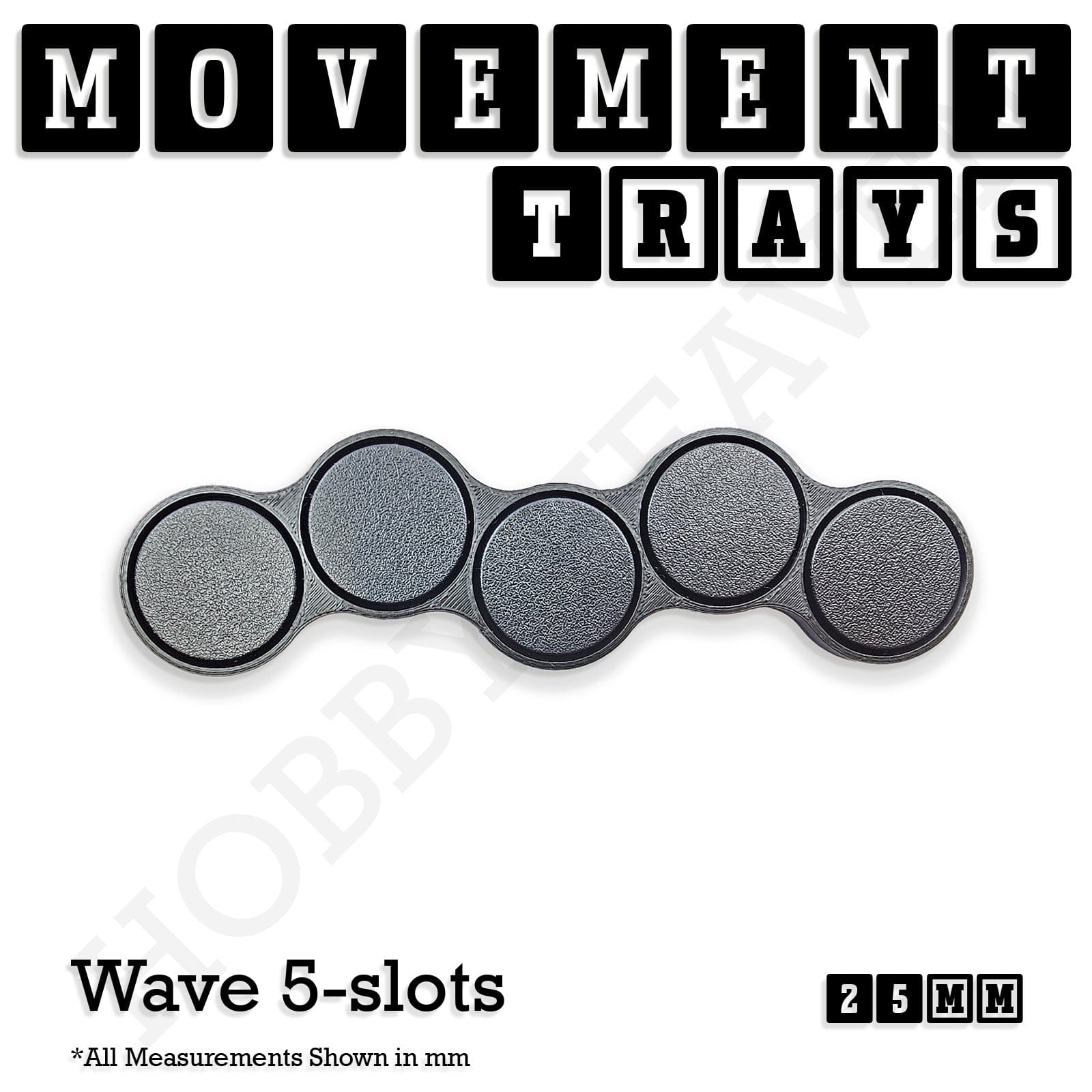 Movement Tray 25mm Movement Trays for Tabletop Games | Waargaming | Full Range
