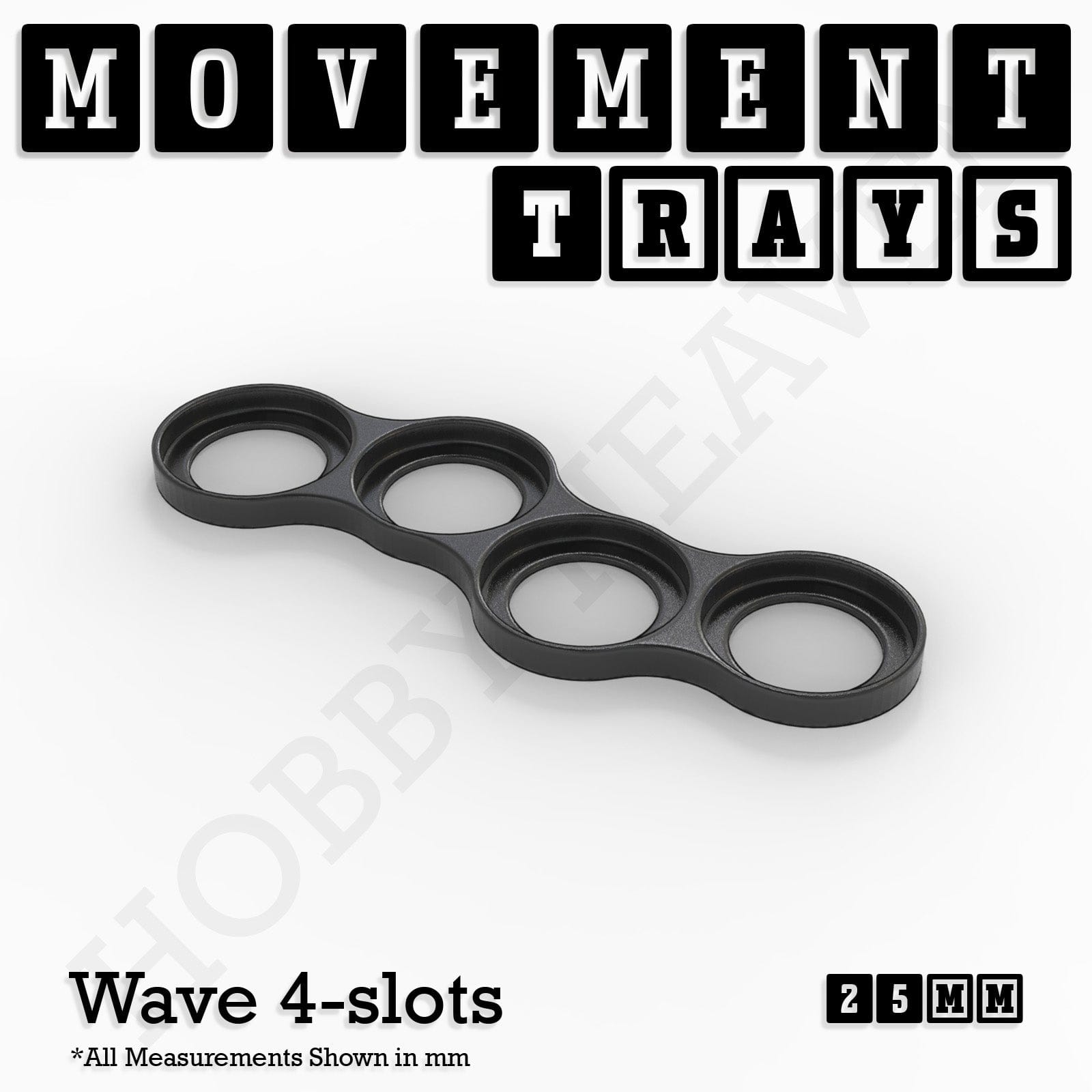Movement Tray 25mm Movement Trays for Tabletop Games | Waargaming | Full Range