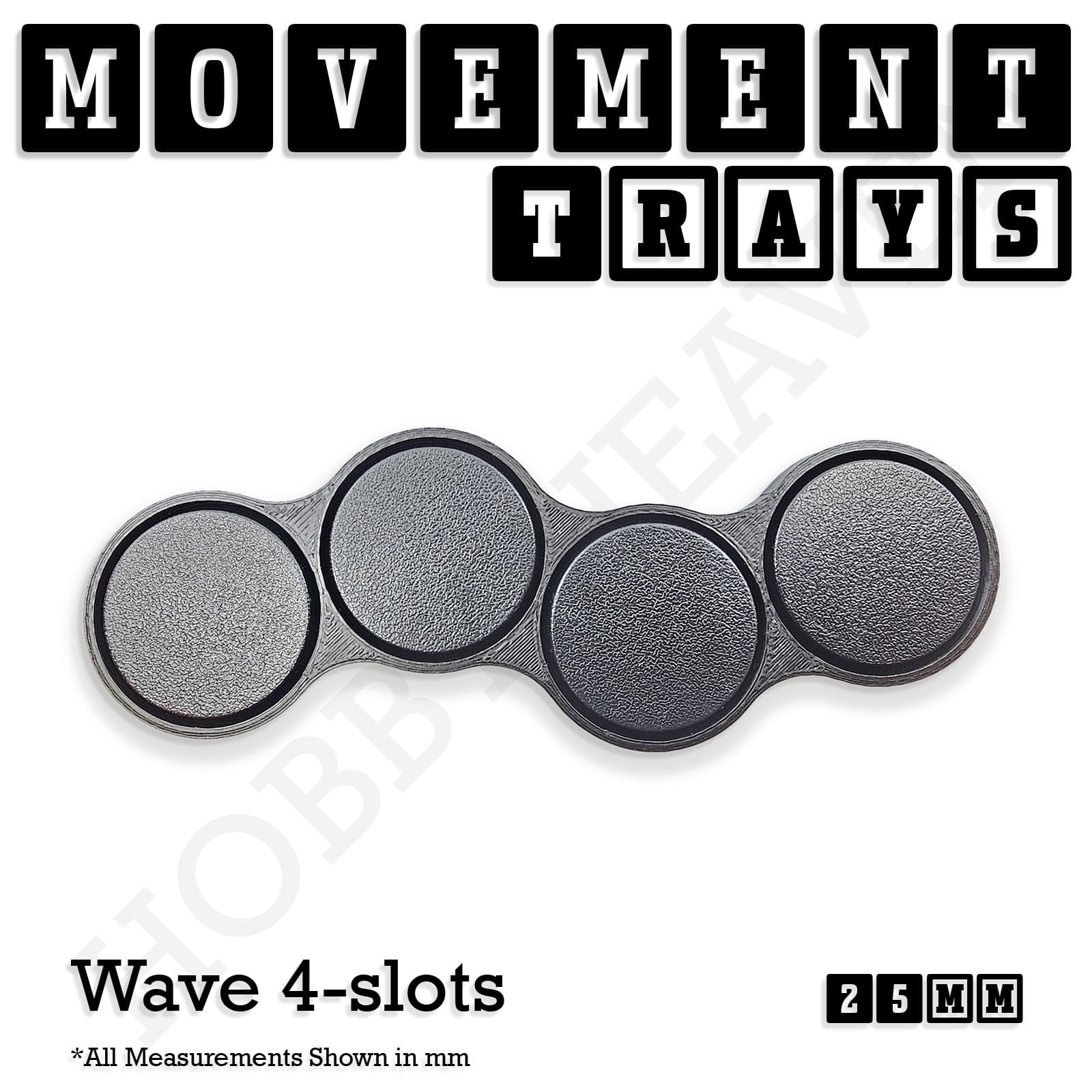 Movement Tray 25mm Movement Trays for Tabletop Games | Waargaming | Full Range