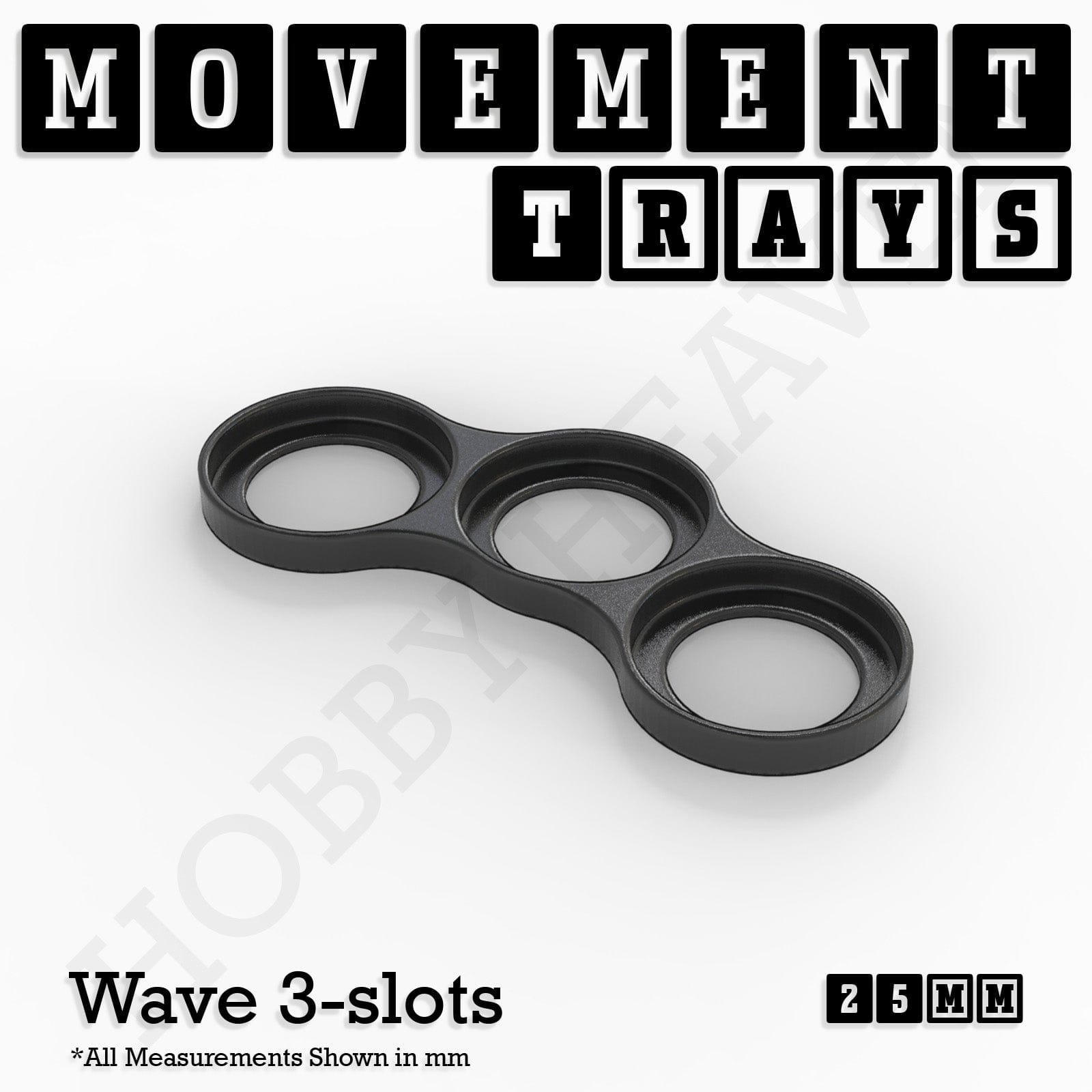 Movement Tray 25mm Movement Trays for Tabletop Games | Waargaming | Full Range
