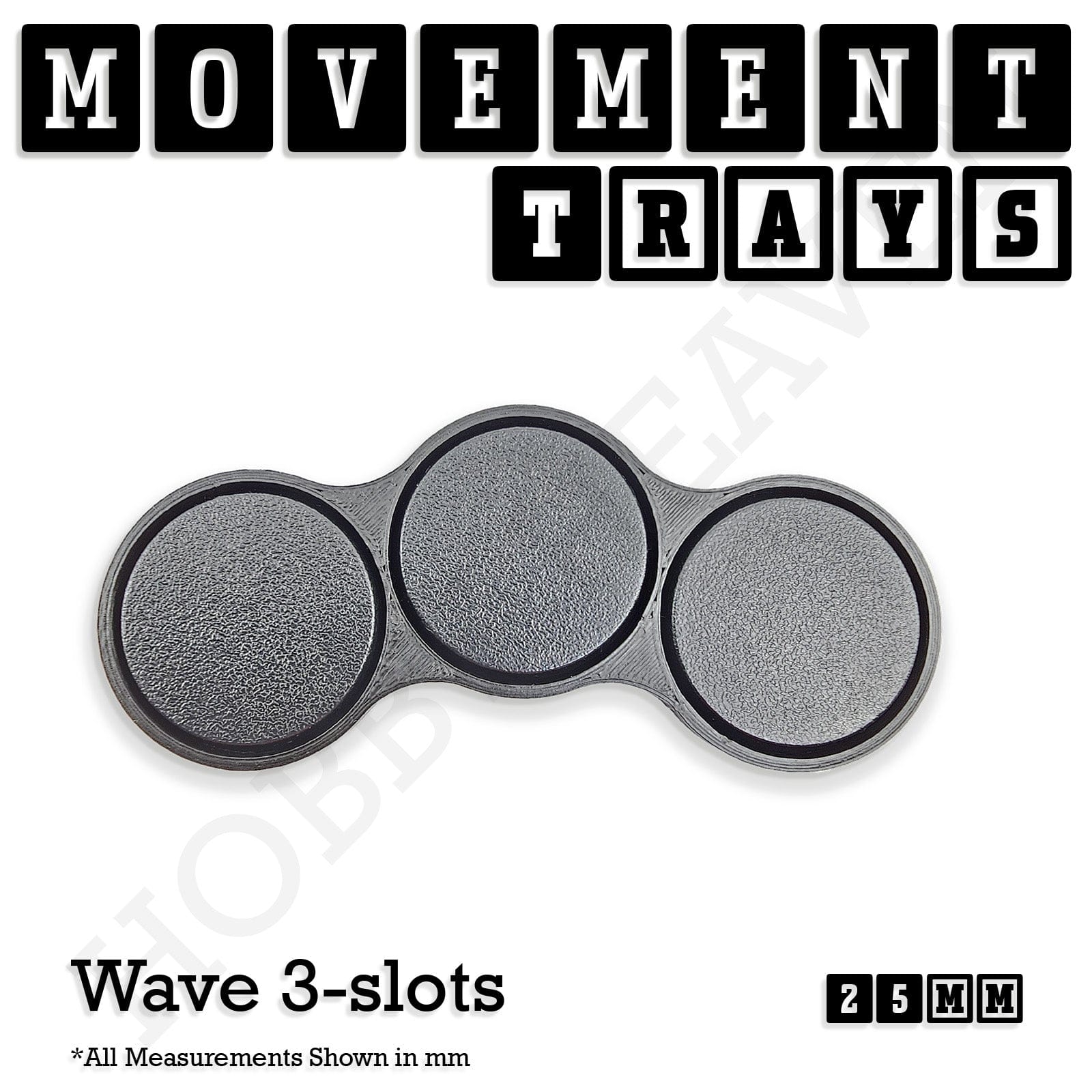 Movement Tray 25mm Movement Trays for Tabletop Games | Waargaming | Full Range