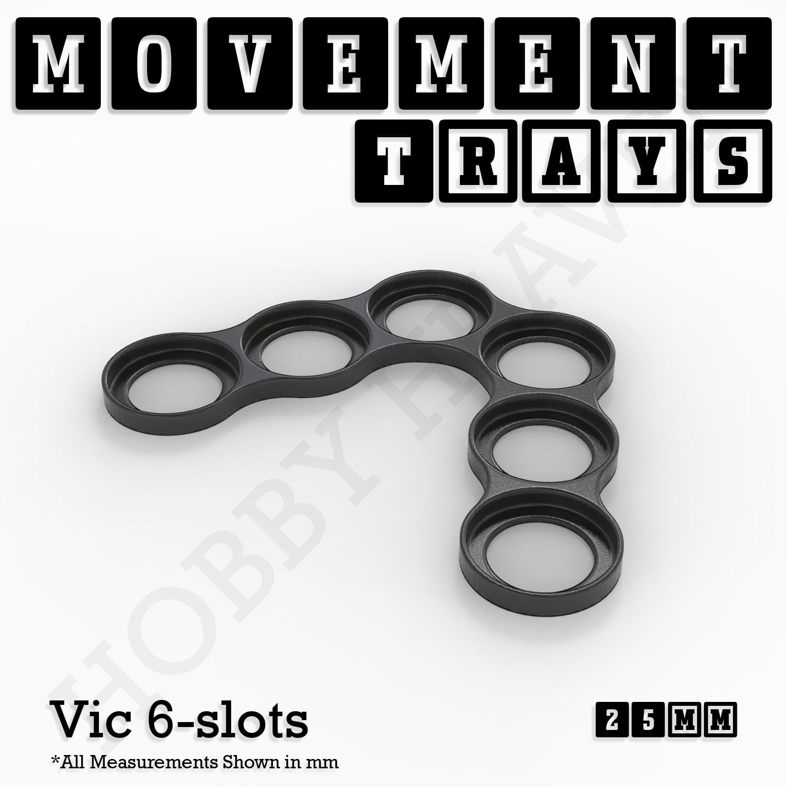 Movement Tray 25mm Movement Trays for Tabletop Games | Waargaming | Full Range
