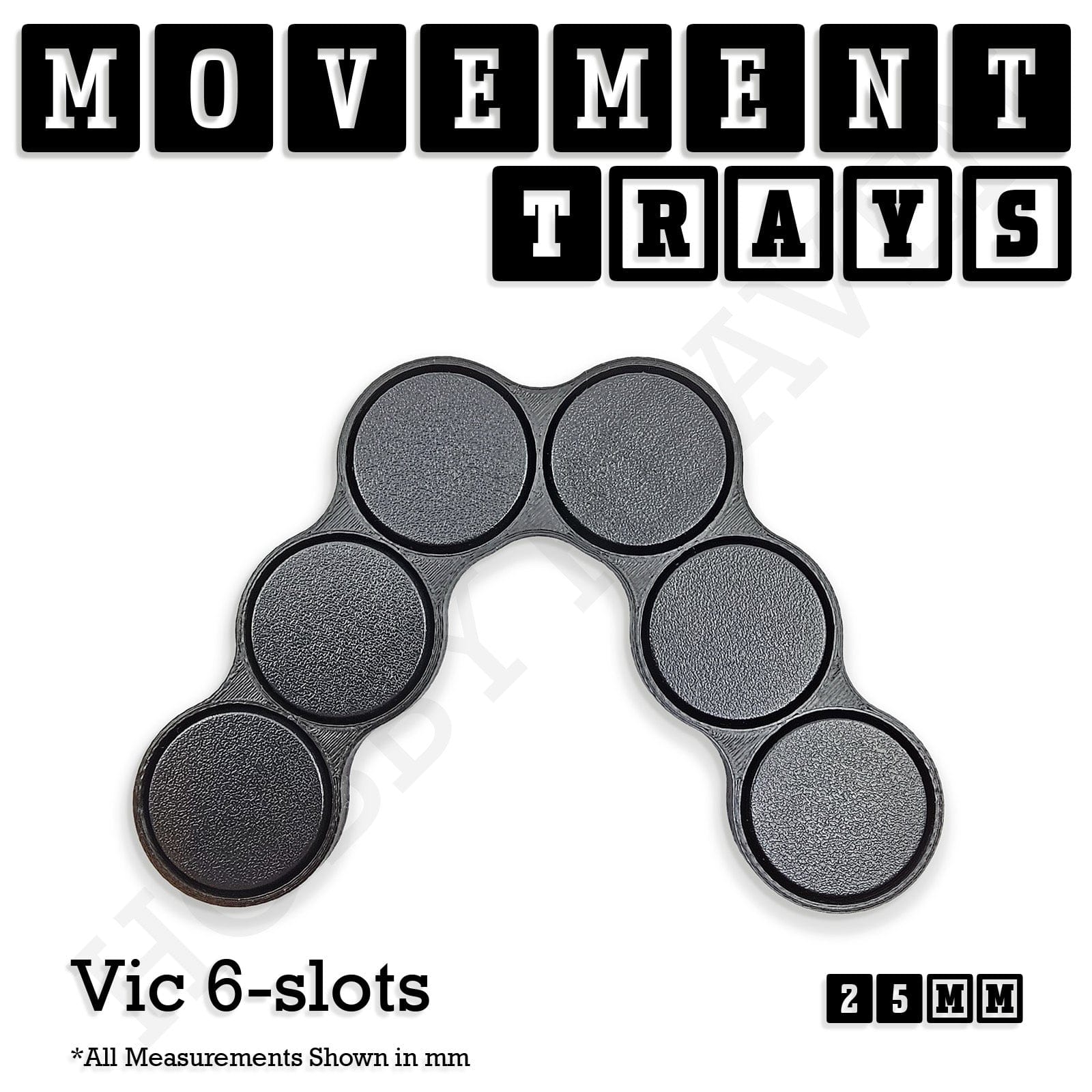 Movement Tray 25mm Movement Trays for Tabletop Games | Waargaming | Full Range