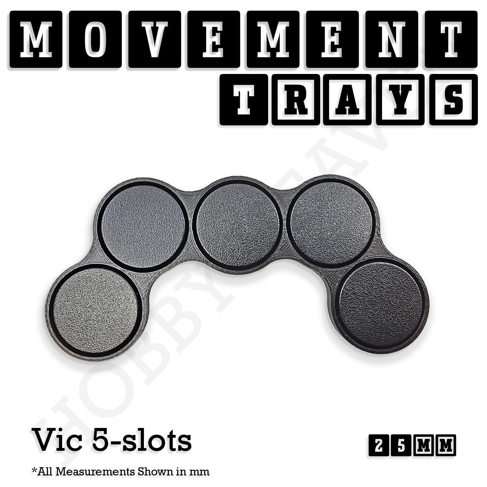 Movement Tray 25mm Movement Trays for Tabletop Games | Waargaming | Full Range