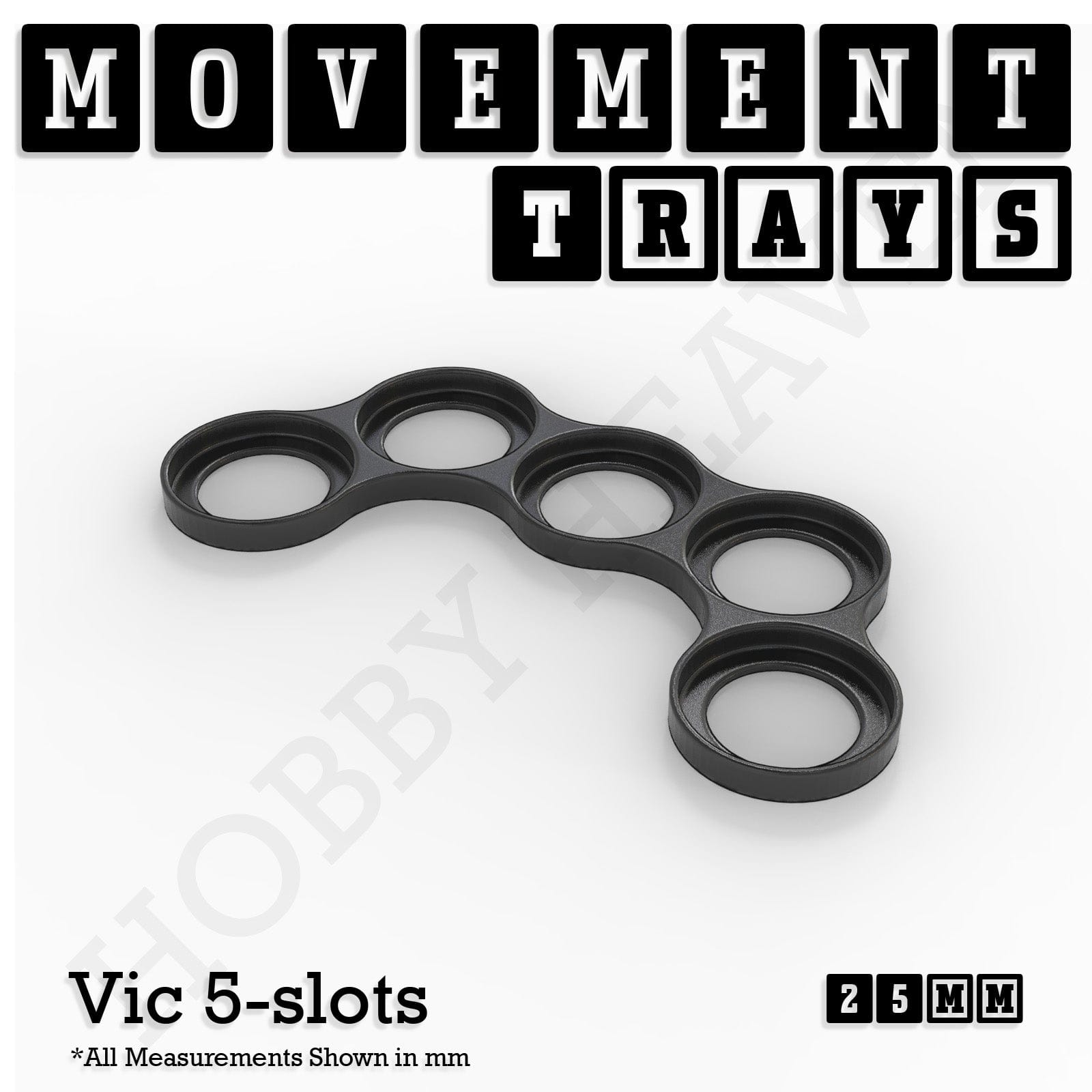 Movement Tray 25mm Movement Trays for Tabletop Games | Waargaming | Full Range
