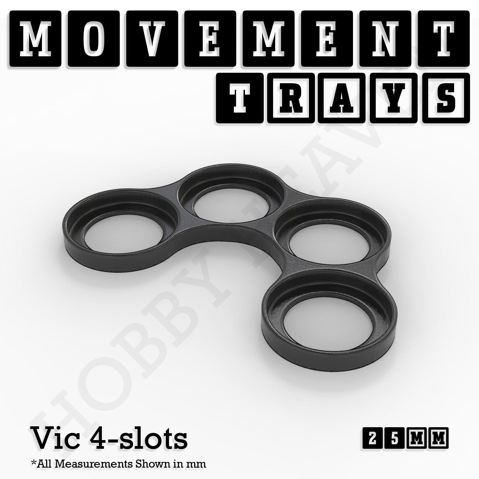 Movement Tray 25mm Movement Trays for Tabletop Games | Waargaming | Full Range