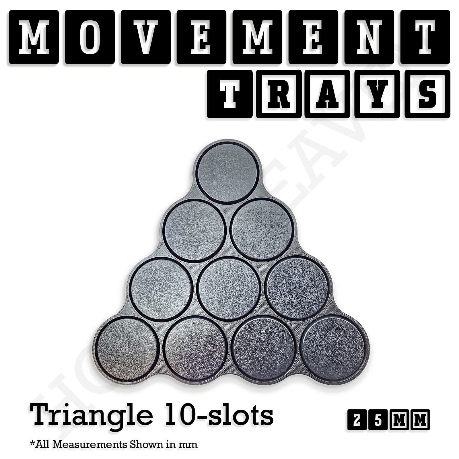 Movement Tray 25mm Movement Trays for Tabletop Games | Waargaming | Full Range