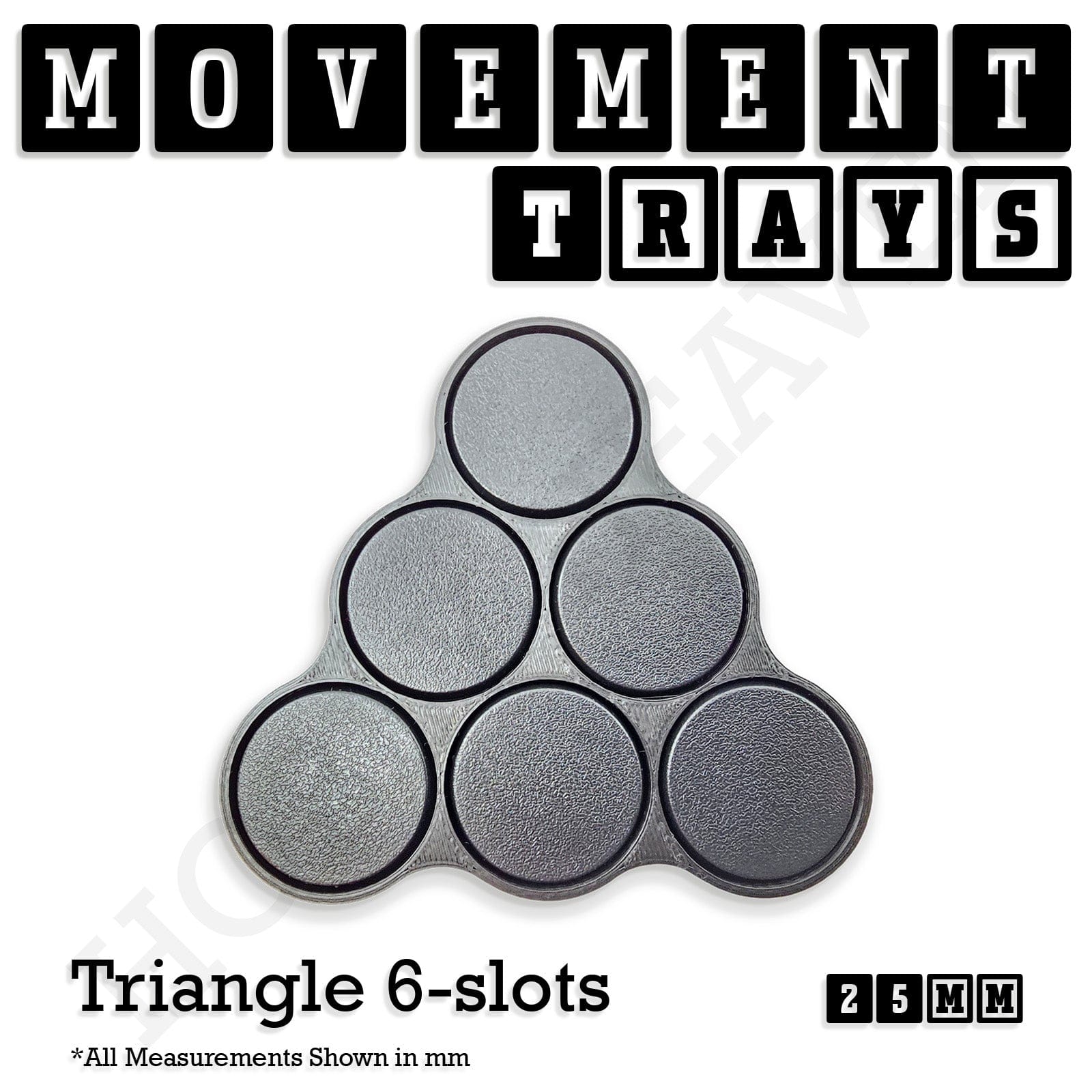 Movement Tray 25mm Movement Trays for Tabletop Games | Waargaming | Full Range