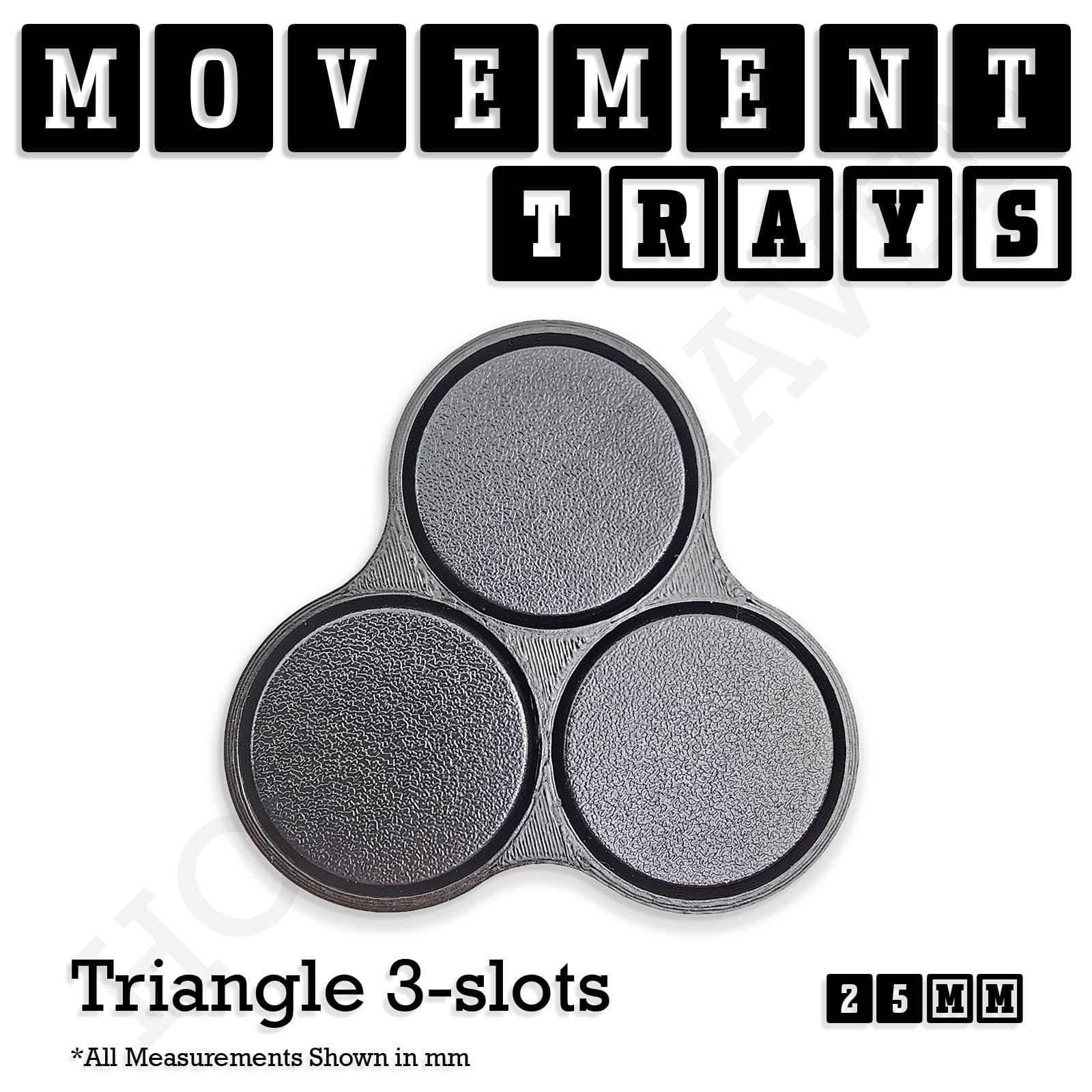 Movement Tray 25mm Movement Trays for Tabletop Games | Waargaming | Full Range