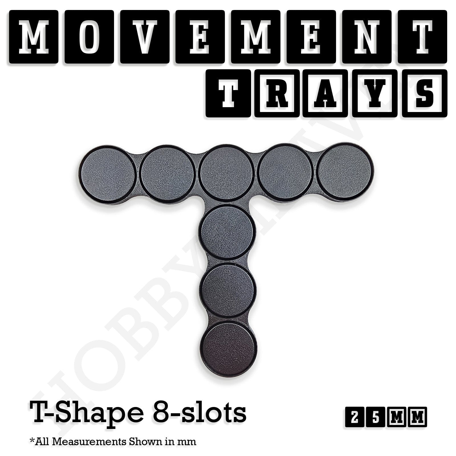 Movement Tray 25mm Movement Trays for Tabletop Games | Waargaming | Full Range