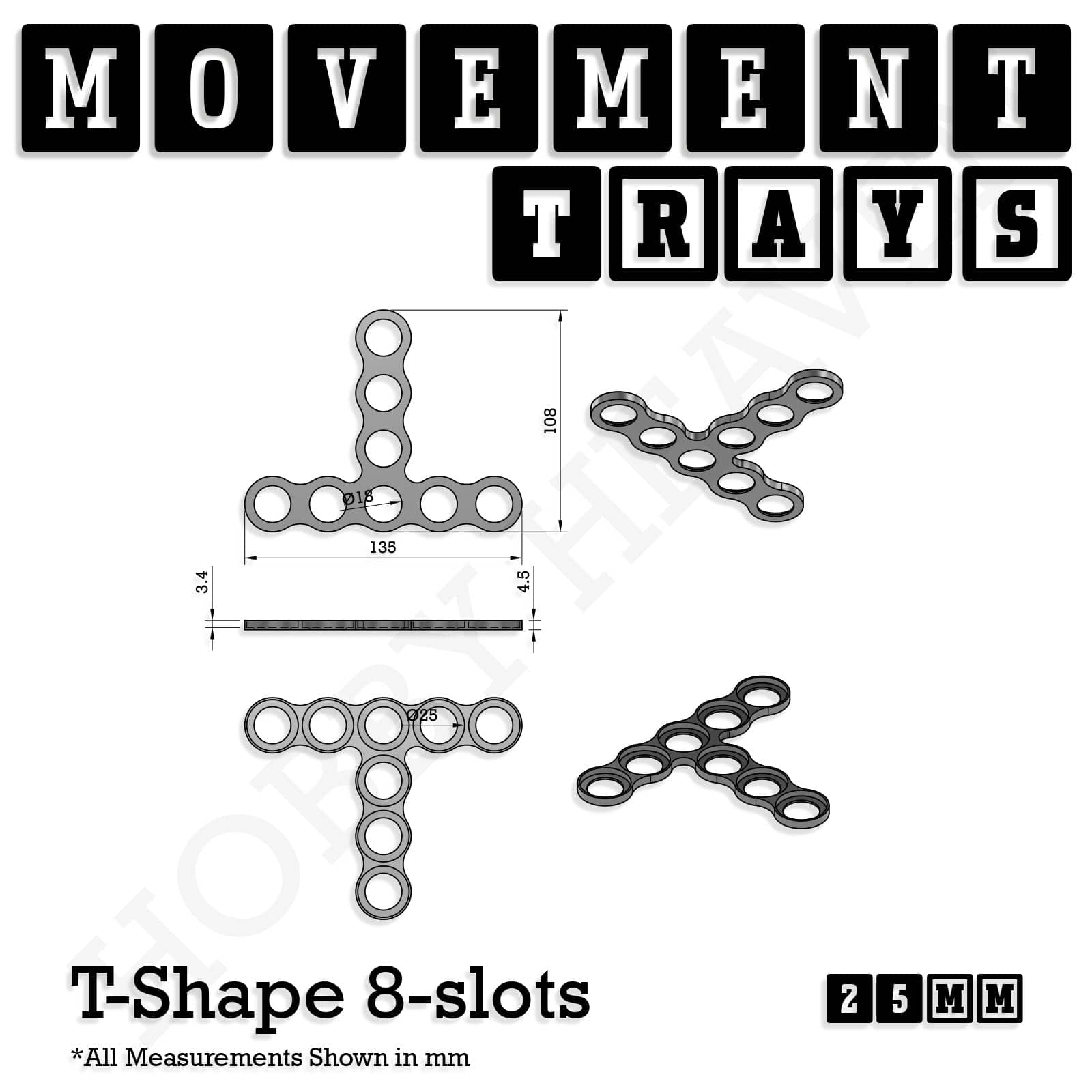 Movement Tray 25mm Movement Trays for Tabletop Games | Waargaming | Full Range