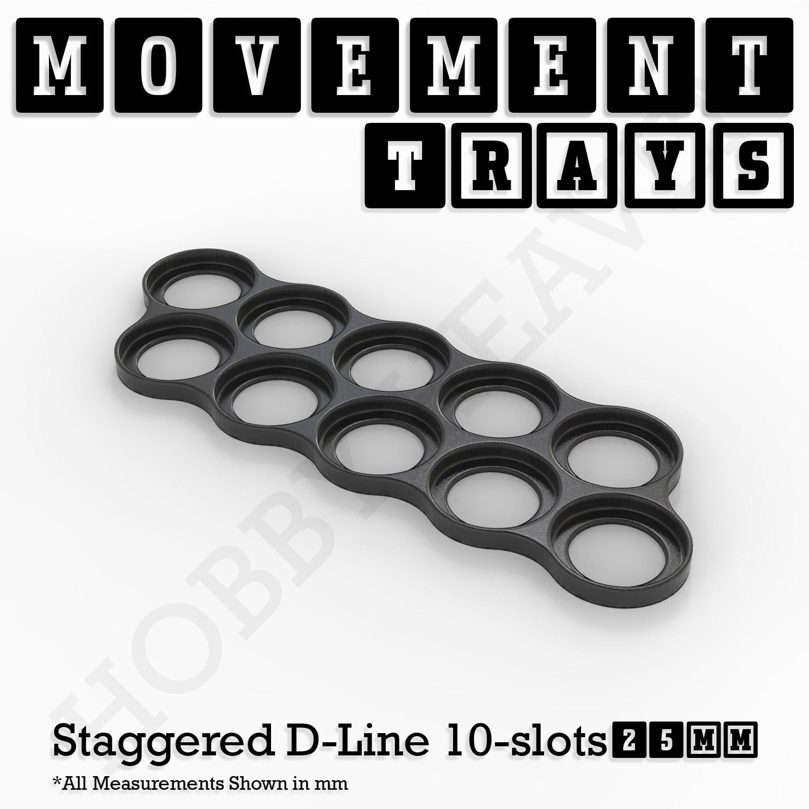 Movement Tray 25mm Movement Trays for Tabletop Games | Waargaming | Full Range
