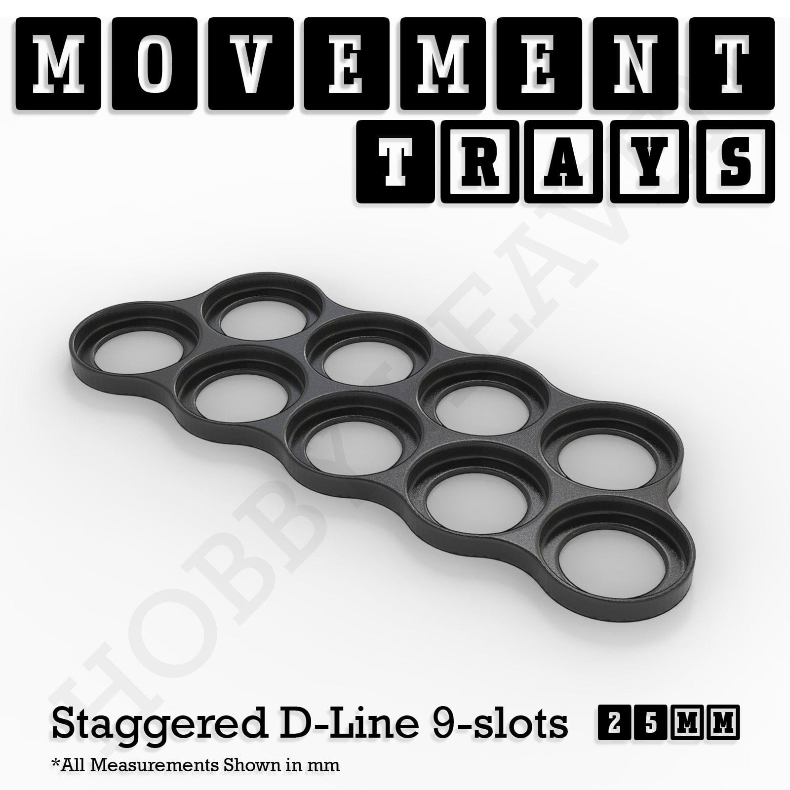 Movement Tray 25mm Movement Trays for Tabletop Games | Waargaming | Full Range