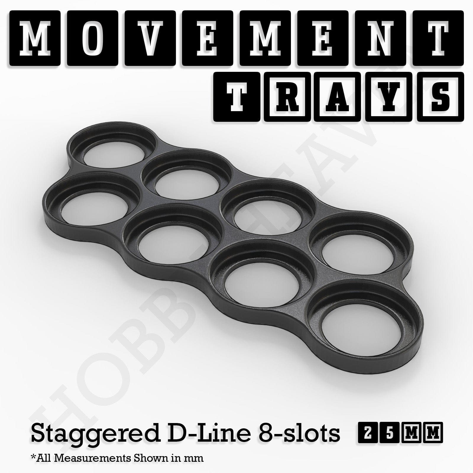 Movement Tray 25mm Movement Trays for Tabletop Games | Waargaming | Full Range