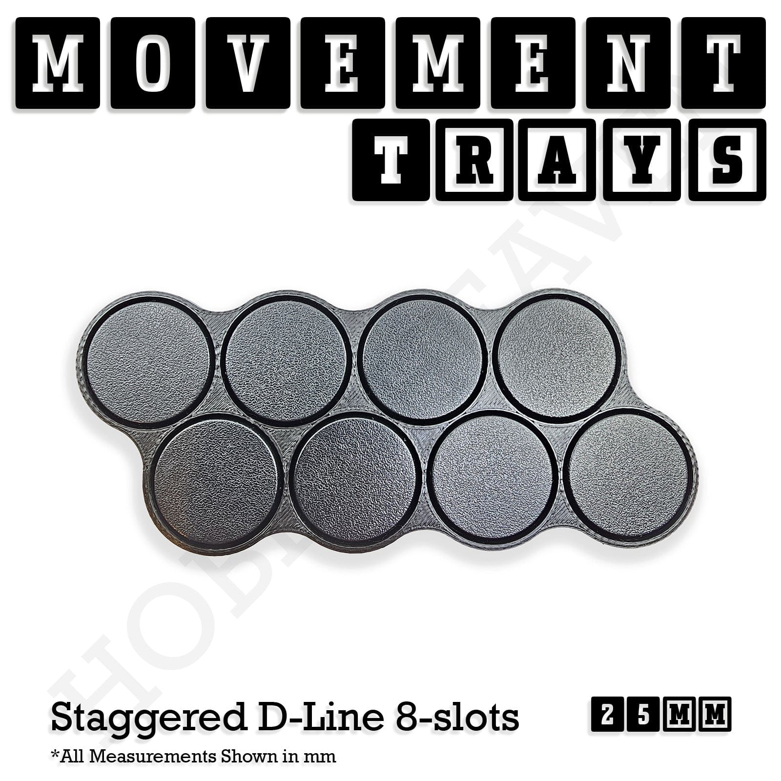 Movement Tray 25mm Movement Trays for Tabletop Games | Waargaming | Full Range