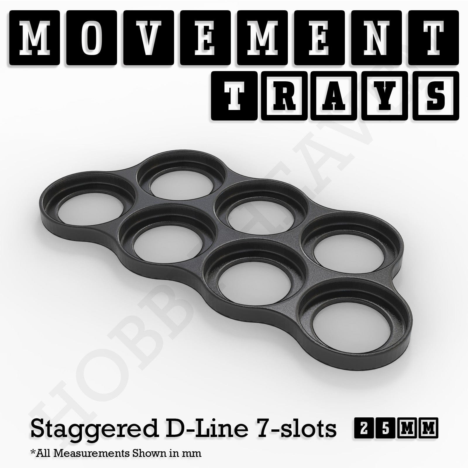 Movement Tray 25mm Movement Trays for Tabletop Games | Waargaming | Full Range