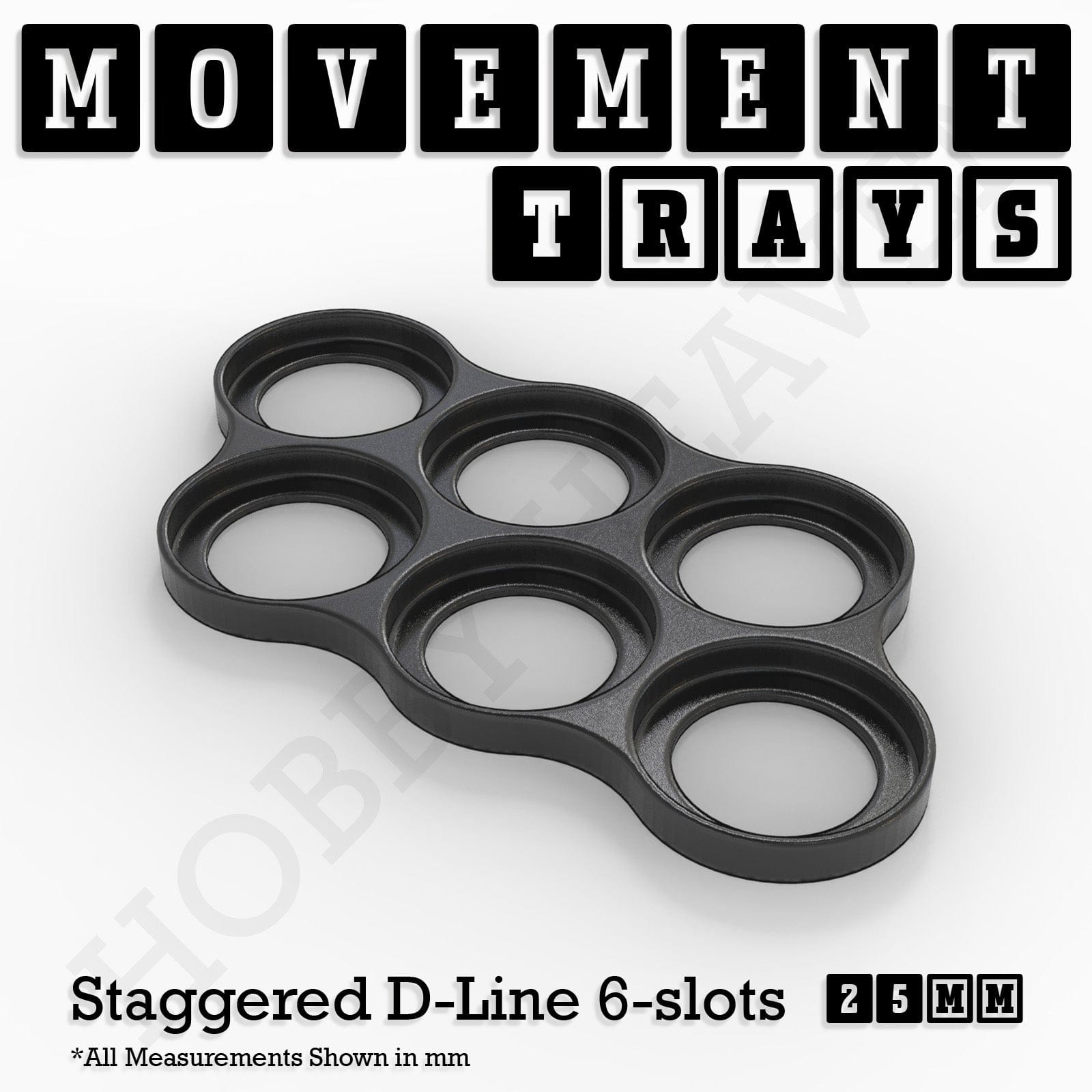 Movement Tray 25mm Movement Trays for Tabletop Games | Waargaming | Full Range