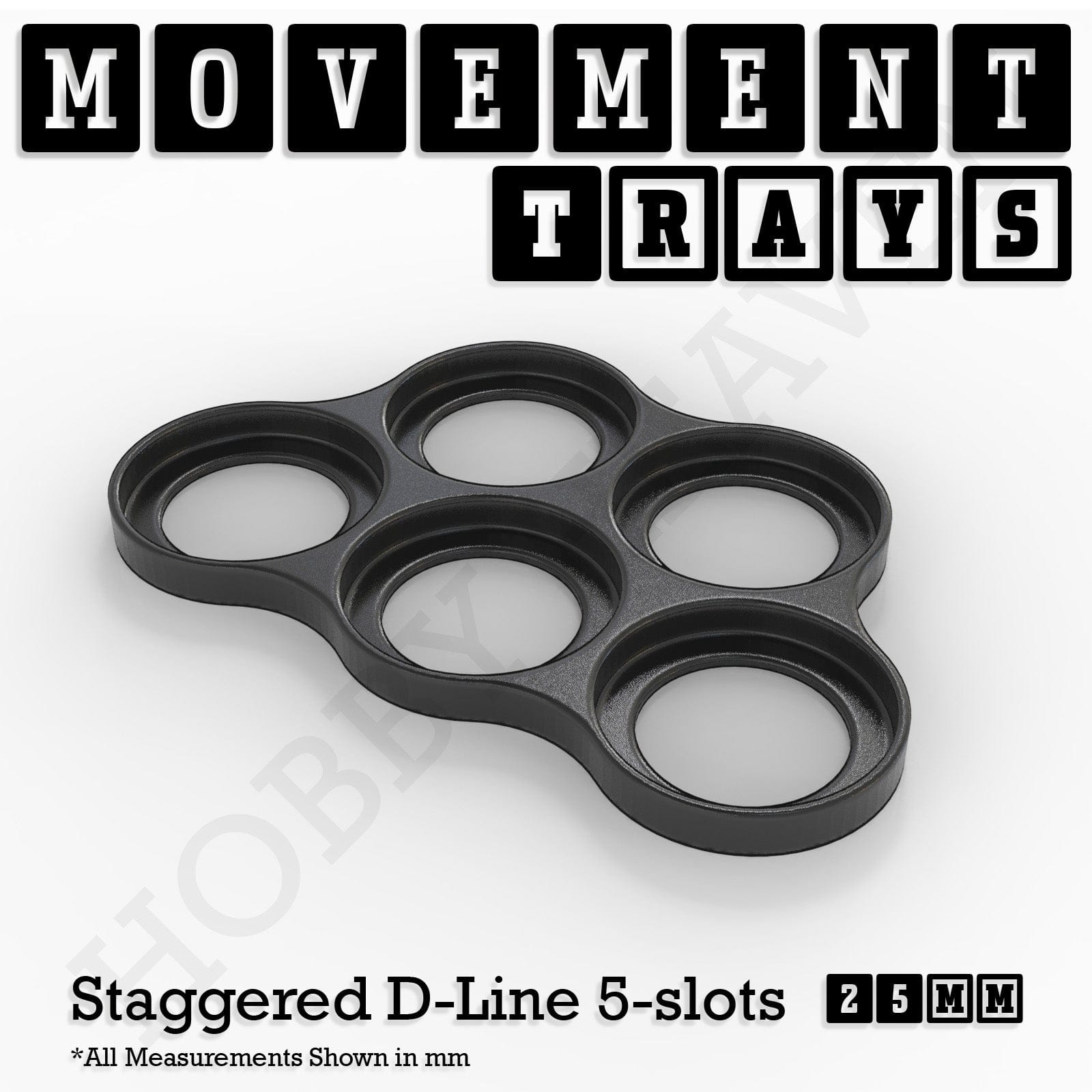 Movement Tray 25mm Movement Trays for Tabletop Games | Waargaming | Full Range