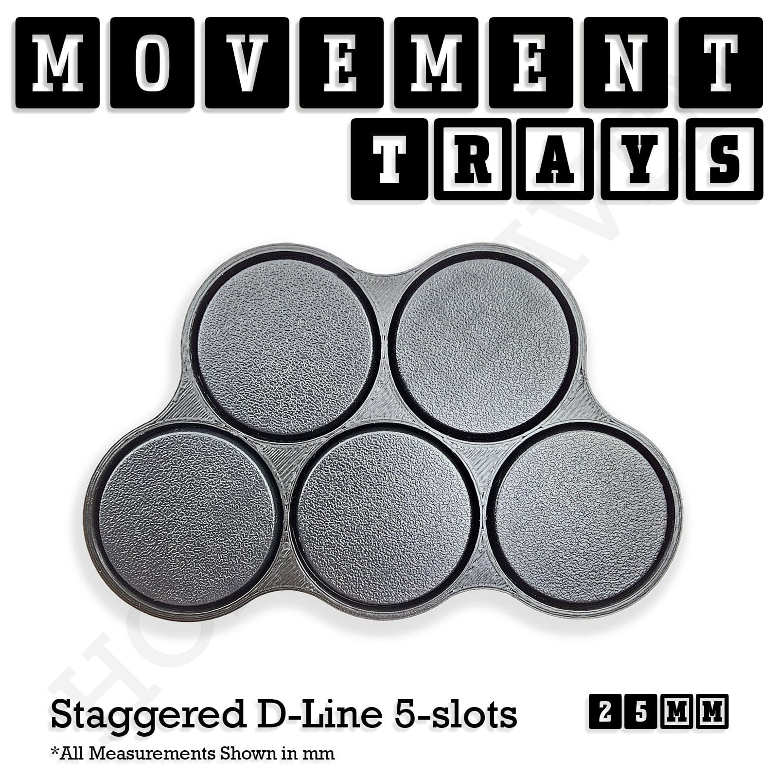 Movement Tray 25mm Movement Trays for Tabletop Games | Waargaming | Full Range