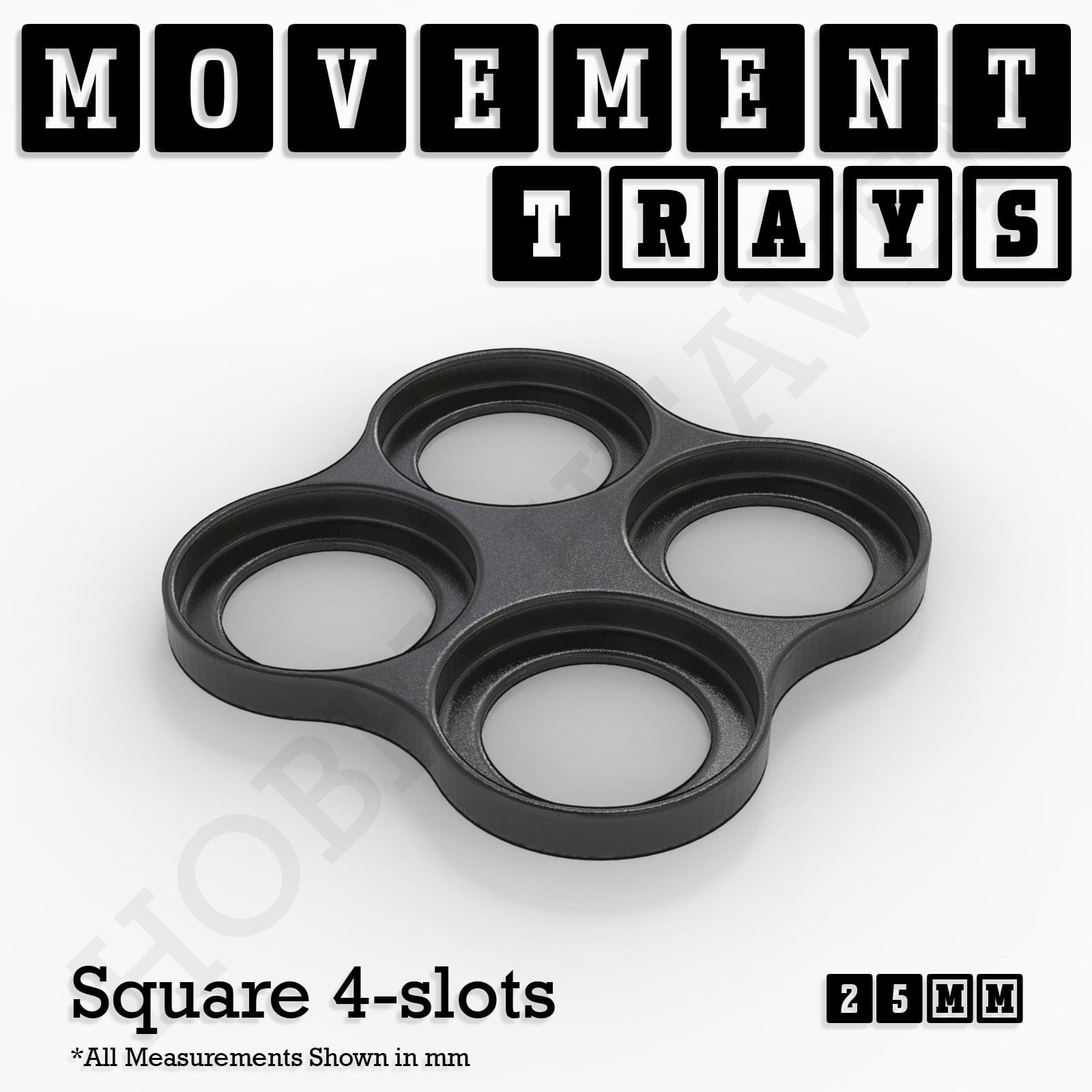 Movement Tray 25mm Movement Trays for Tabletop Games | Waargaming | Full Range