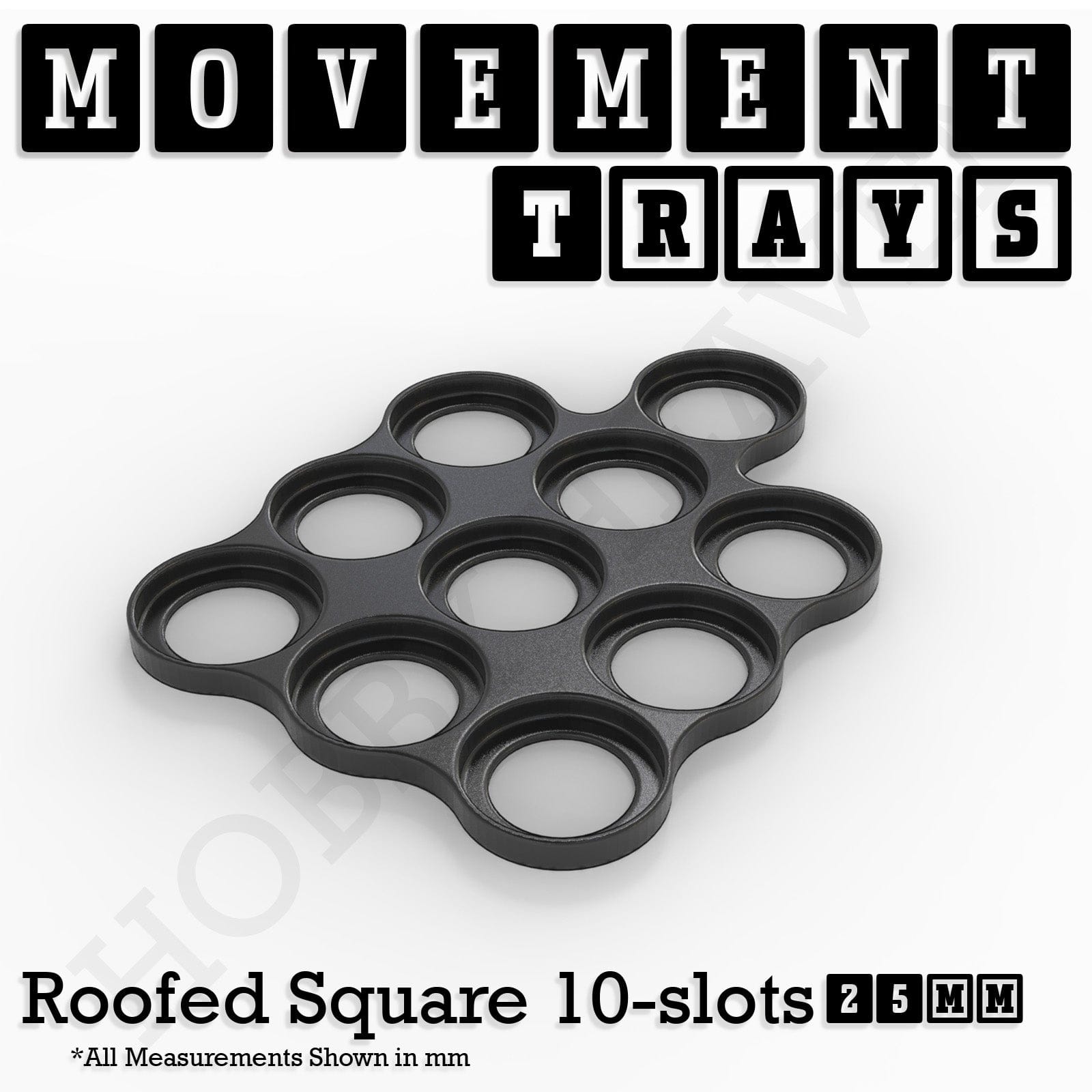 Movement Tray 25mm Movement Trays for Tabletop Games | Waargaming | Full Range