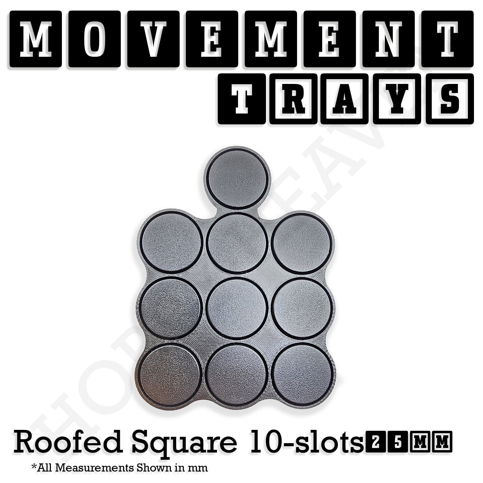 Movement Tray 25mm Movement Trays for Tabletop Games | Waargaming | Full Range