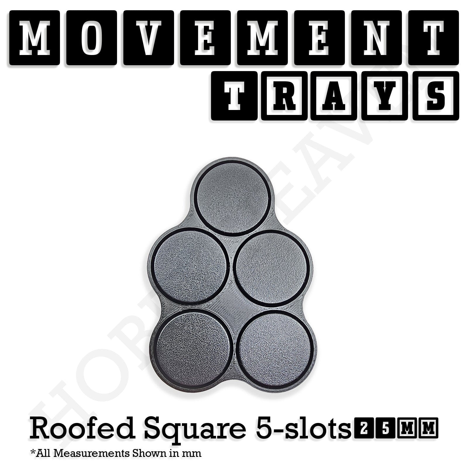 Movement Tray 25mm Movement Trays for Tabletop Games | Waargaming | Full Range