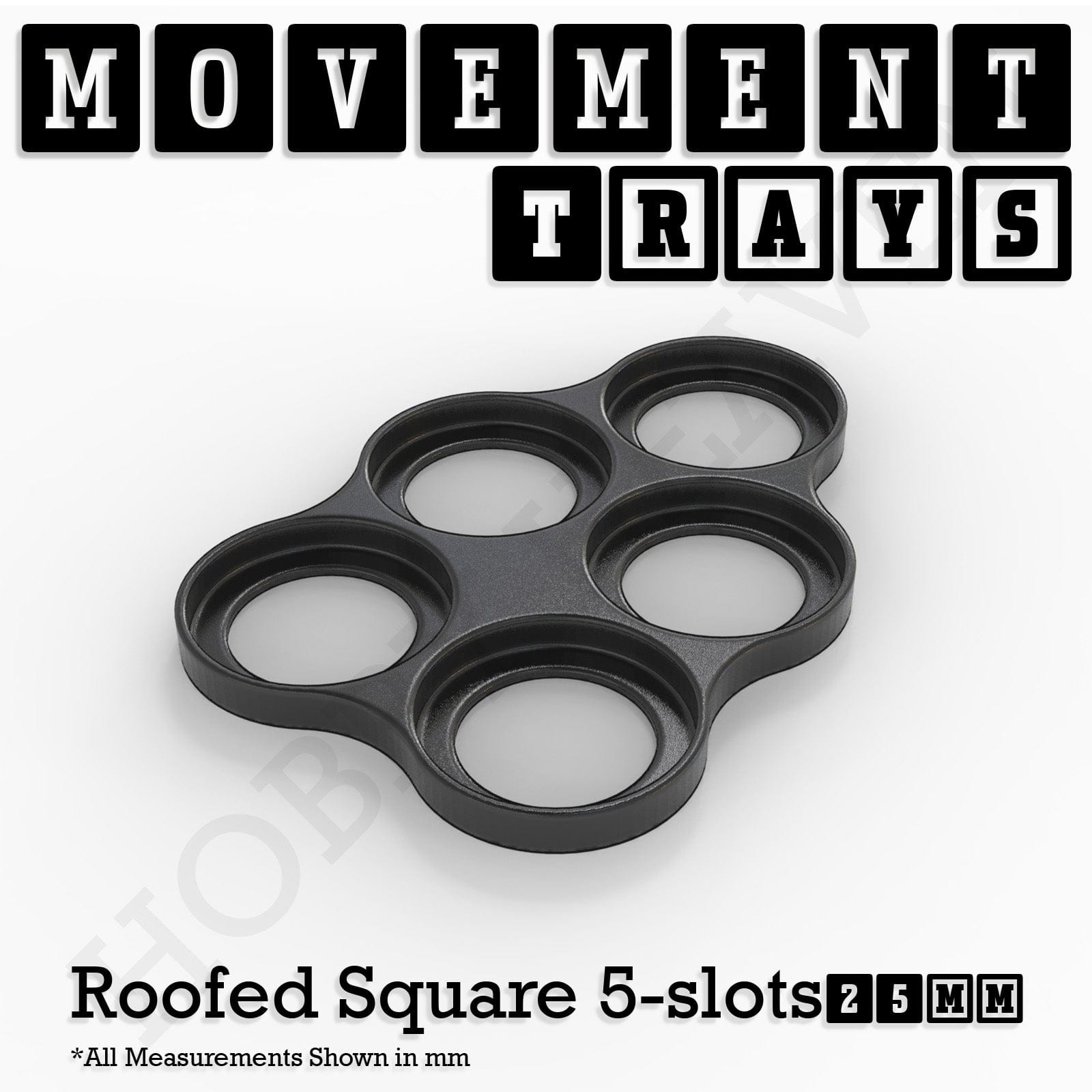 Movement Tray 25mm Movement Trays for Tabletop Games | Waargaming | Full Range