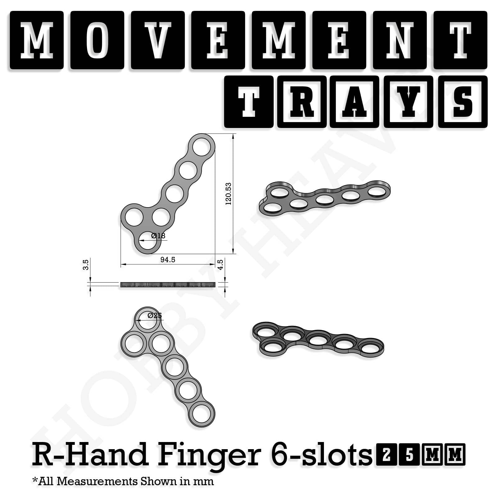 Movement Tray 25mm Movement Trays for Tabletop Games | Waargaming | Full Range